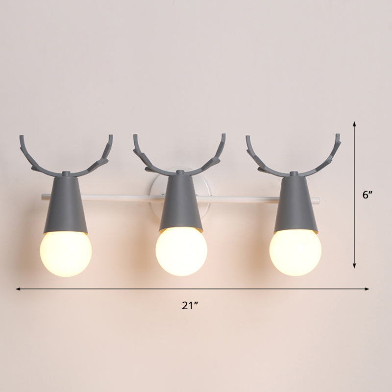 Deer Vanity Light Fixture Nordic Style Metal Bedroom Adjustable Wall Mount Light | Skanto