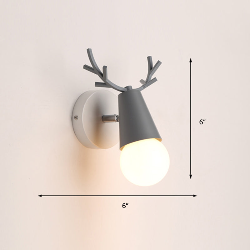 Deer Vanity Light Fixture Nordic Style Metal Bedroom Adjustable Wall Mount Light | Skanto