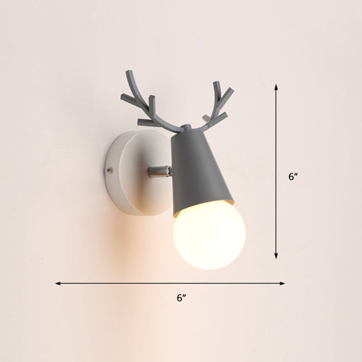 Deer Vanity Light Fixture Nordic Style Metal Bedroom Adjustable Wall Mount Light | Skanto
