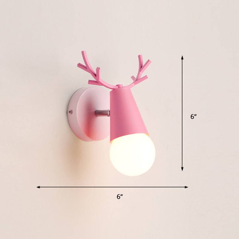 Deer Vanity Light Fixture Nordic Style Metal Bedroom Adjustable Wall Mount Light | Skanto