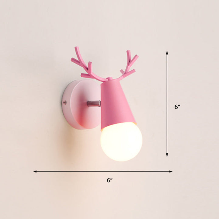 Deer Vanity Light Fixture Nordic Style Metal Bedroom Adjustable Wall Mount Light | Skanto