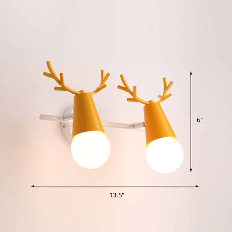 Deer Vanity Light Fixture Nordic Style Metal Bedroom Adjustable Wall Mount Light | Skanto
