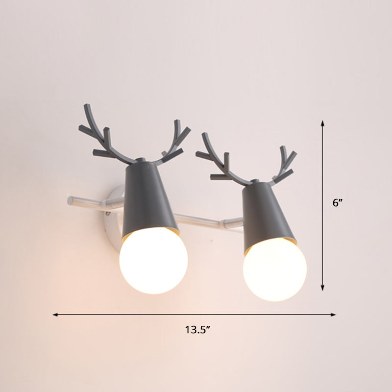 Deer Vanity Light Fixture Nordic Style Metal Bedroom Adjustable Wall Mount Light | Skanto