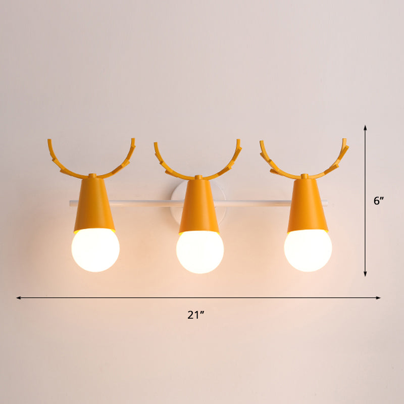 Deer Vanity Light Fixture Nordic Style Metal Bedroom Adjustable Wall Mount Light | Skanto