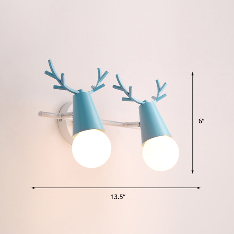 Deer Vanity Light Fixture Nordic Style Metal Bedroom Adjustable Wall Mount Light | Skanto