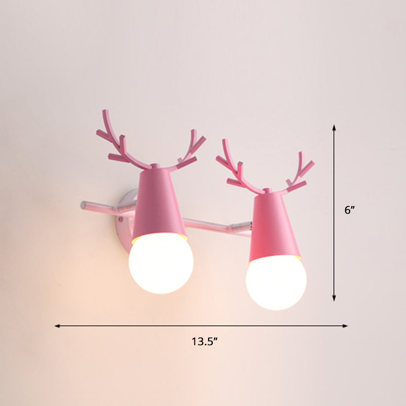 Deer Vanity Light Fixture Nordic Style Metal Bedroom Adjustable Wall Mount Light | Skanto
