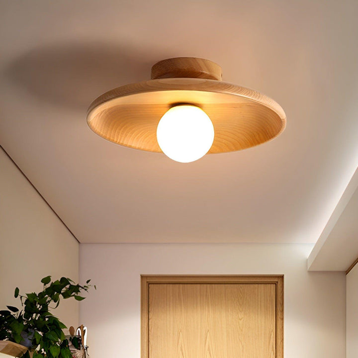 WoodSkantoiss Lys - Minimalistiske Treplater Wabi Sabi Taklampe | Skanto