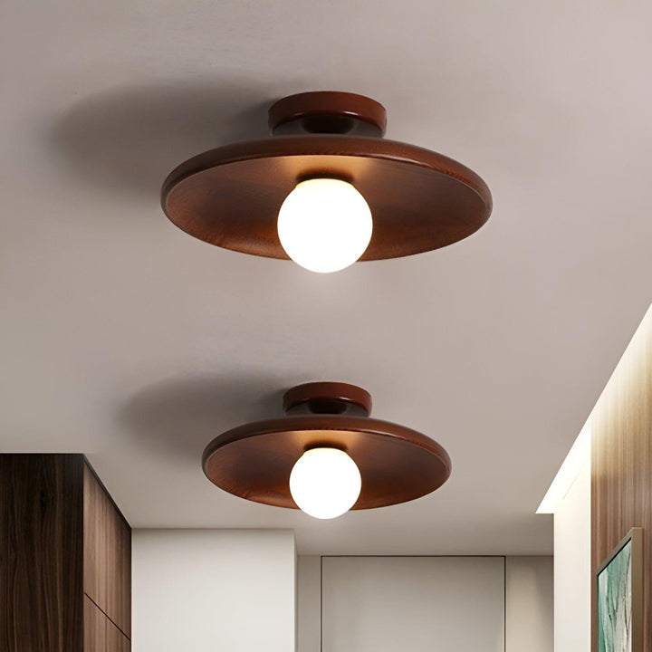 WoodSkantoiss Lys - Minimalistiske Treplater Wabi Sabi Taklampe | Skanto