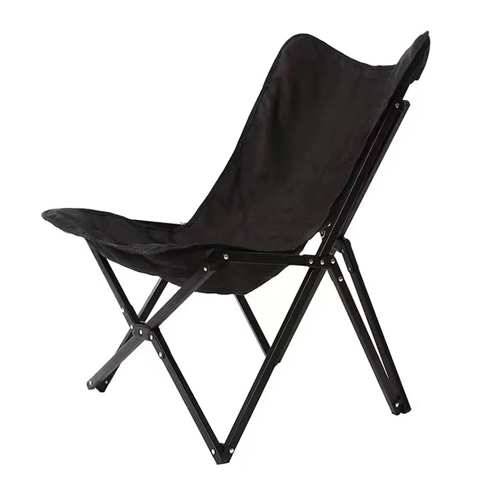 Moderne industriell Oxford-stoff hardware sammenleggbart campingstol ryggstøtte for utendørs terrasse | Skanto