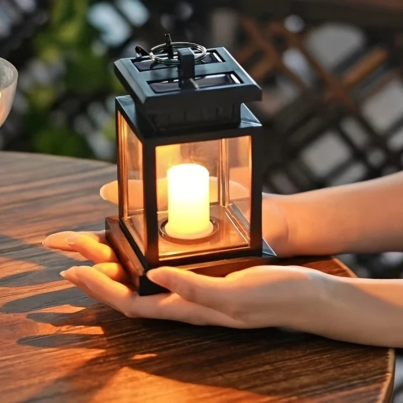 Skanto | Solar LED Lantern med Lyskabel og Hengestift – Vanntett Hagebelysning for Terrasse og Balkong