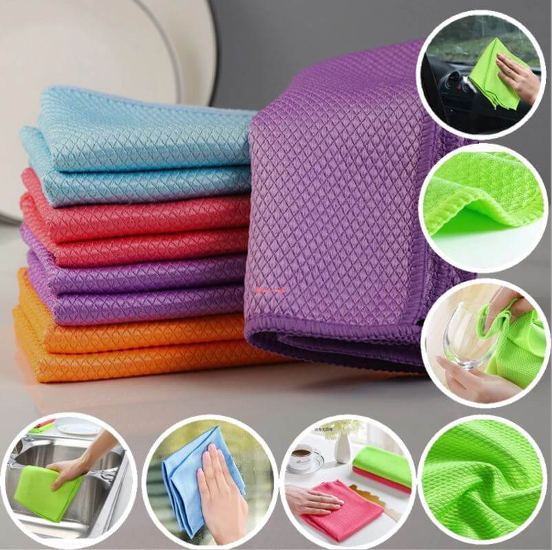Soft Touch Wonder Cloth – Stripe-Free Rengjøring av Glass, Speil & Rustfritt Stål | Skanto