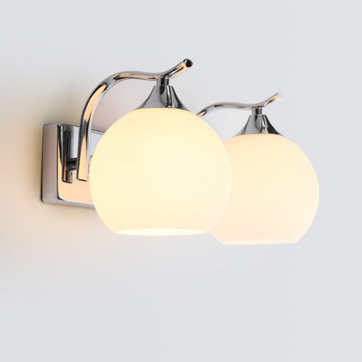 Satin Opal Glass Dome Sconce Light Fixture Enkel Stil Korridor Veggmontert Lampe | Skanto