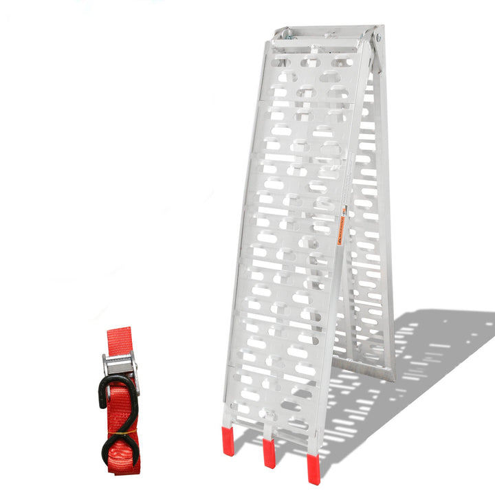 Folding Ramp 340kg Sammenleggbart Aluminium Laste Rampe Motorsykkel | Skanto