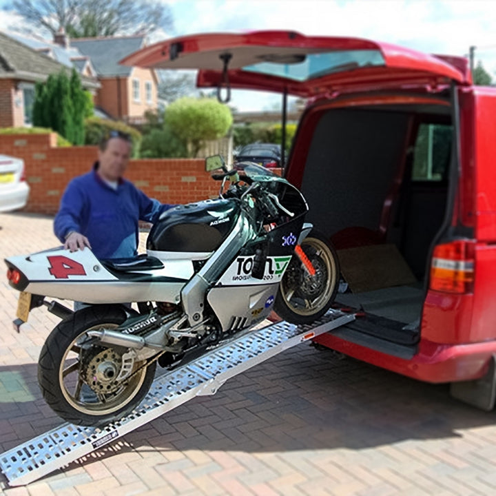 Folding Ramp 340kg Sammenleggbart Aluminium Laste Rampe Motorsykkel | Skanto