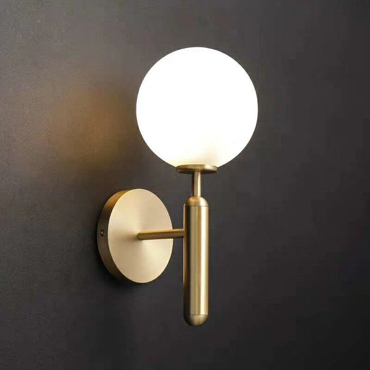 Ball Stairway Wall Light Fixture Glass Single-Bulb Simple Style Wall Sconce Lighting | Skanto