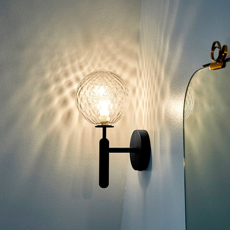 Ball Stairway Wall Light Fixture Glass Single-Bulb Simple Style Wall Sconce Lighting | Skanto