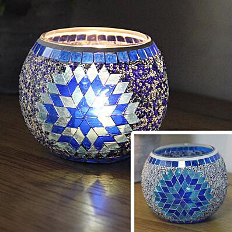 Skanto | Europeisk Retro Glass Mosaic Tealight Holder