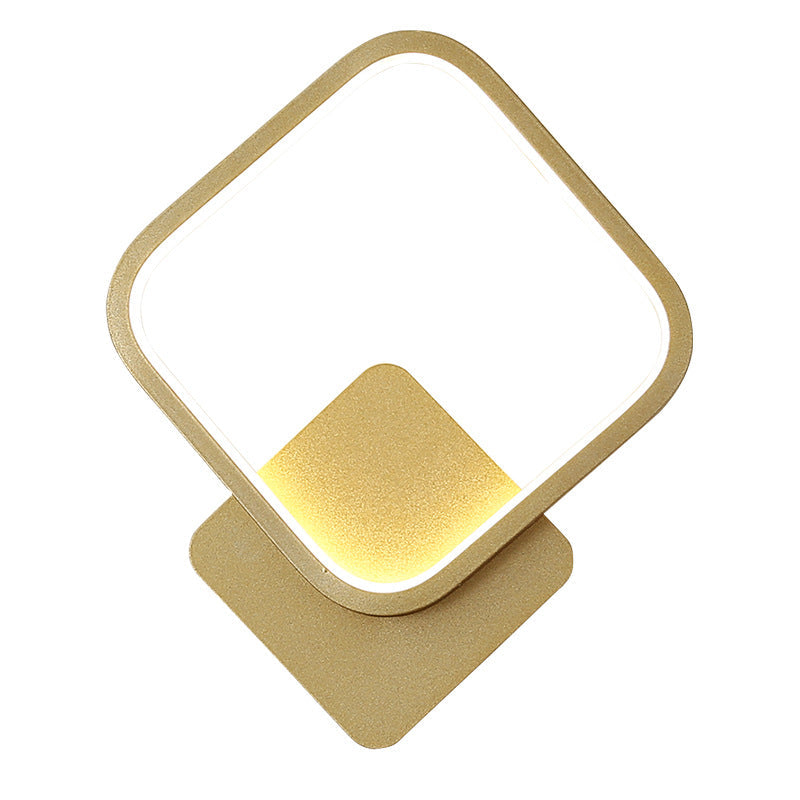Skanto | Hvit geometrisk formet vegglampe enkelhet LED metall vegglampe vegglampe for trappen