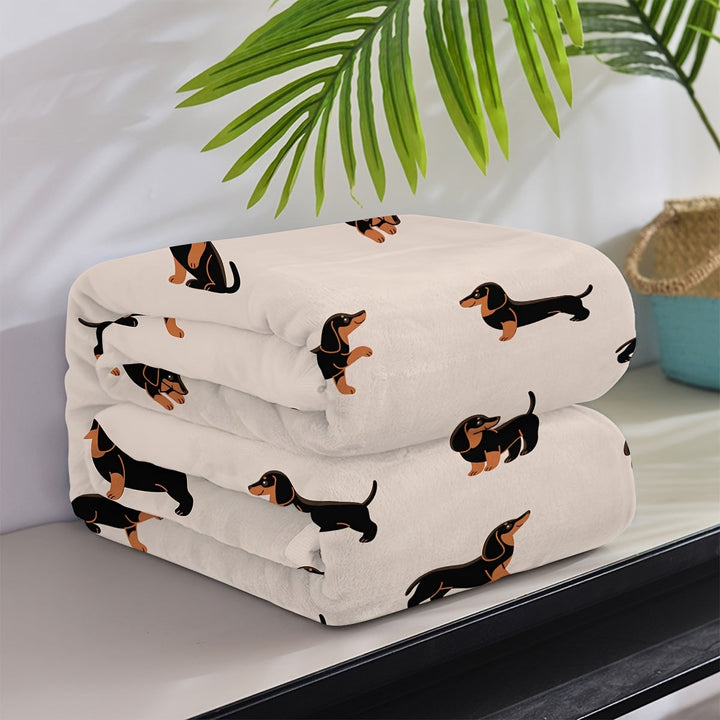 Dachshund Cozy - Myk Flanellteppe for Kjæledyr Skanto