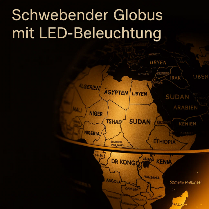 AstroGlobe LED-Weltkugel – Skjebende Globuslampe med Magnetaufhängung