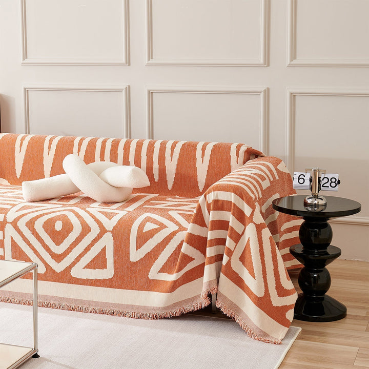 Geometrisk Boho Stil Sofa Trekk - Moderne, Stilig & Holdbar Sofa Beskyttelse | Skanto