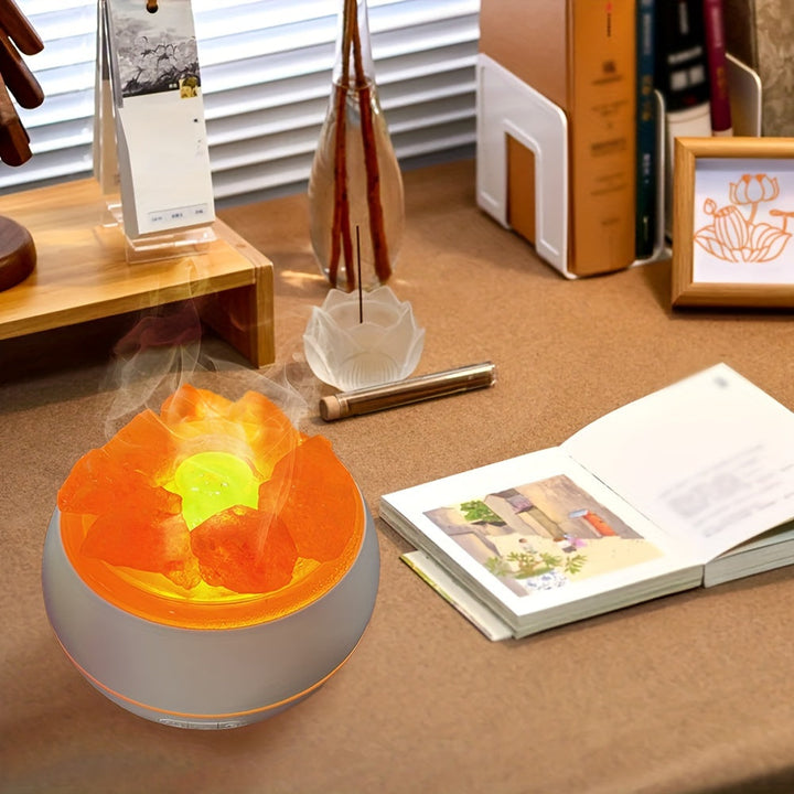 Skanto | Saltlampe Diffuser - 3-i-1 Essensiell Olje Diffuser, Himalaya Saltlampe & Luftfukter