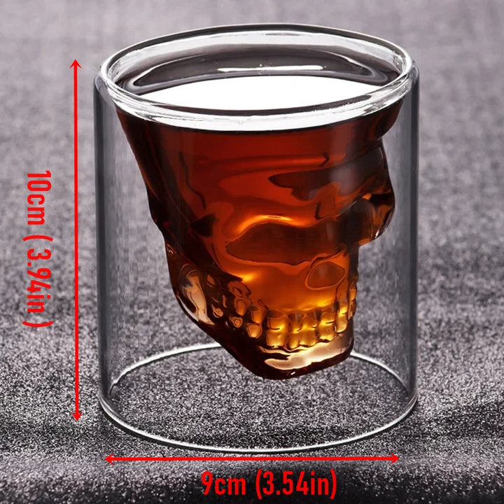 3D Hodeskalle Dobbel Drikkeglass | Skanto