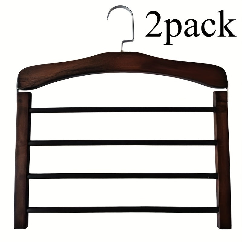 Wood Pants Hanger Multi-Layer 2 Piece Set | Skanto