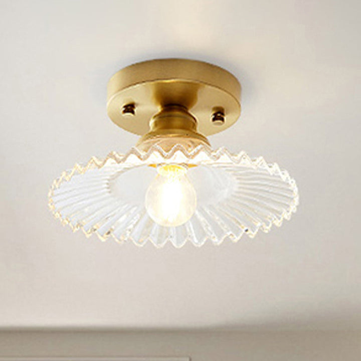 LumiCraft – Industriell Taklampe med Grønn Glasskjerm | Skanto