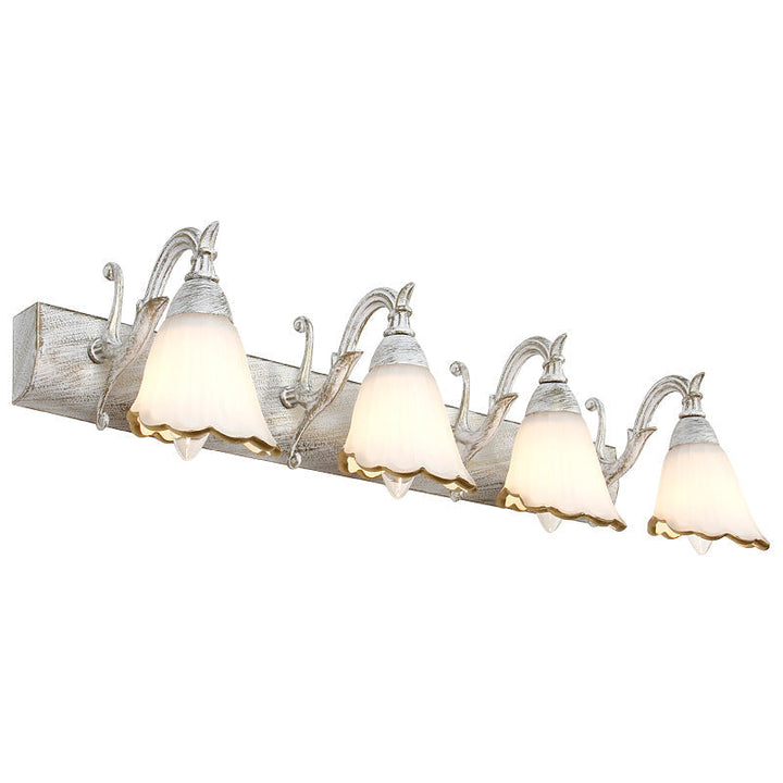 Skanto | Blomster Bad Vegglys Klassisk Opalglass 2/3/4 Lys Bronze/Hvit Sminke Belysning