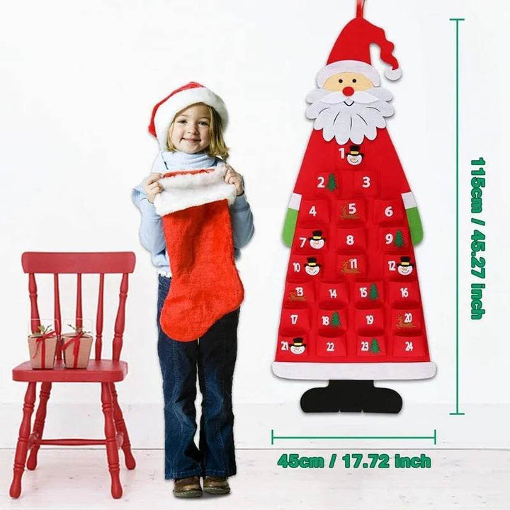 Skanto | Advent Kalender Stoff Jule Hängende Pendant Julenissens Filtnisser DIY Advent Kalender Jule Dekorasjon Jul