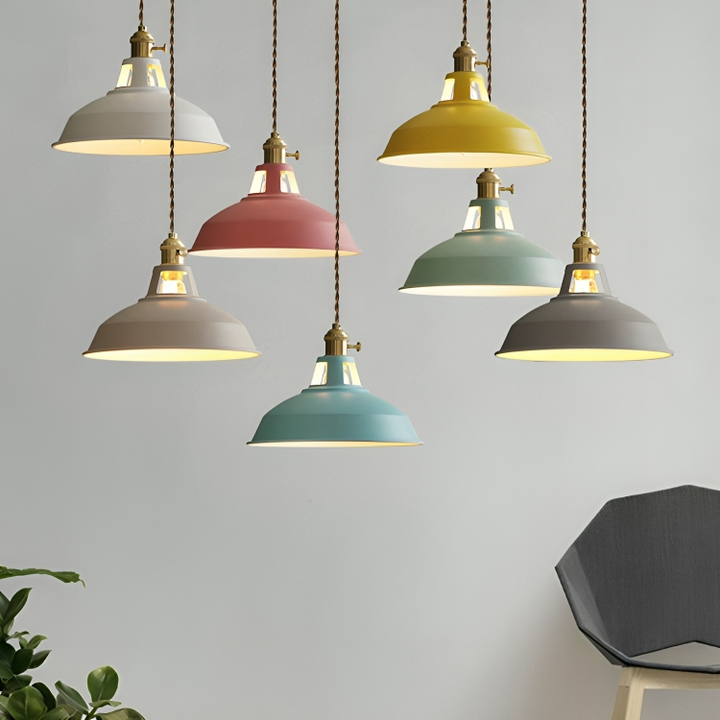 Skanto | Pendellampe Vintage Industriell Metall Taklampe