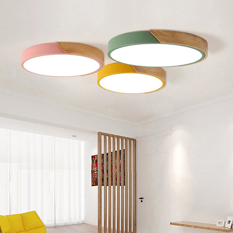 Moderne LED Taklampe for Soverom - Energisparende Akryl og Metall Innfelt Lys, Ulike Farger | Skanto