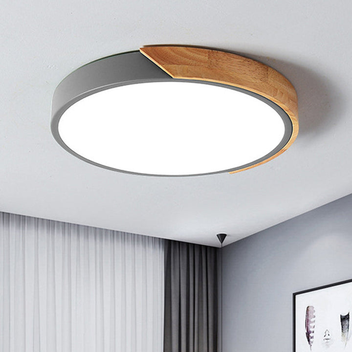 Moderne LED Taklampe for Soverom - Energisparende Akryl og Metall Innfelt Lys, Ulike Farger | Skanto