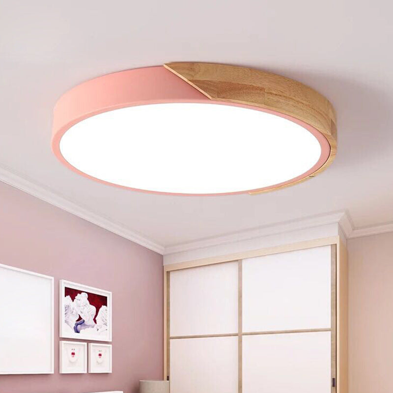 Moderne LED Taklampe for Soverom - Energisparende Akryl og Metall Innfelt Lys, Ulike Farger | Skanto