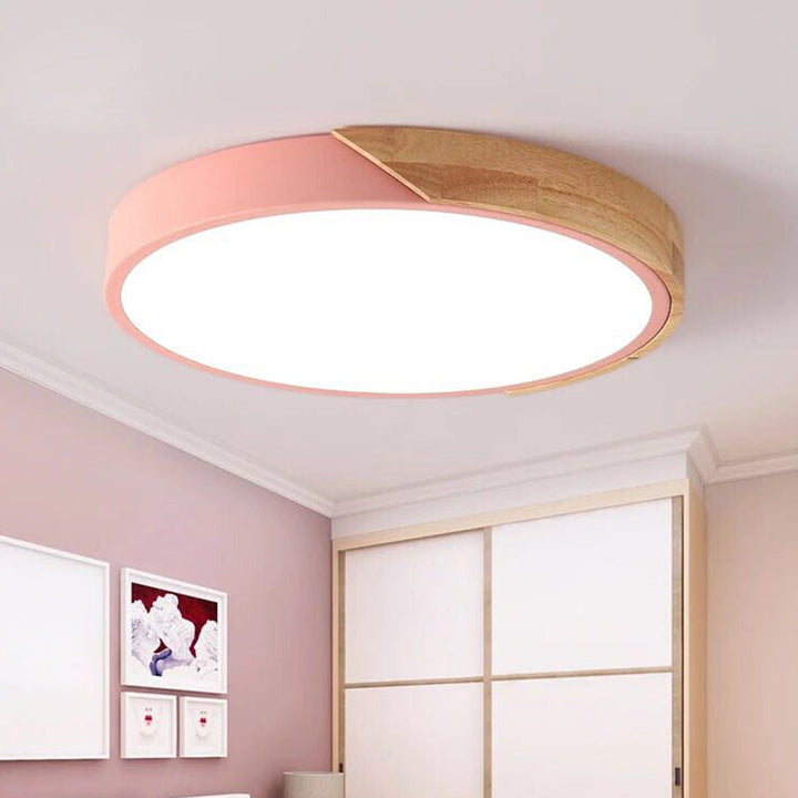 Moderne LED Taklampe for Soverom - Energisparende Akryl og Metall Innfelt Lys, Ulike Farger | Skanto