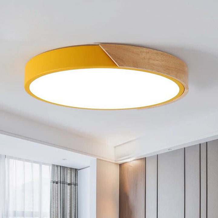 Moderne LED Taklampe for Soverom - Energisparende Akryl og Metall Innfelt Lys, Ulike Farger | Skanto