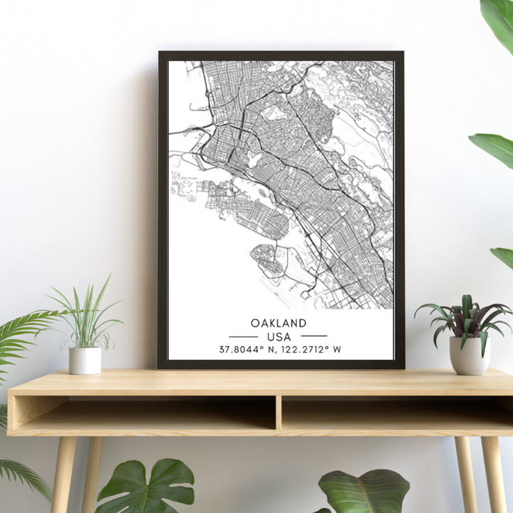 Bykart over Oakland – Lerretsbilde