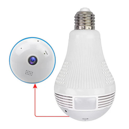 Skanto | 1080P Lys Kamera Panorama Pære Wifi Smart Led Pære Lys Kamera