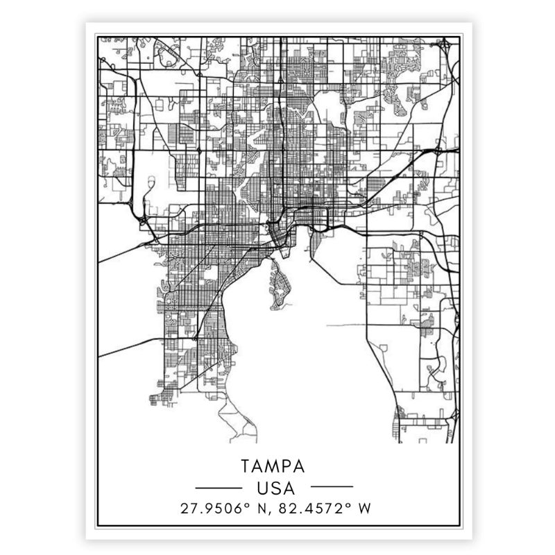 Bykart over Tampa – Lerretsbilde