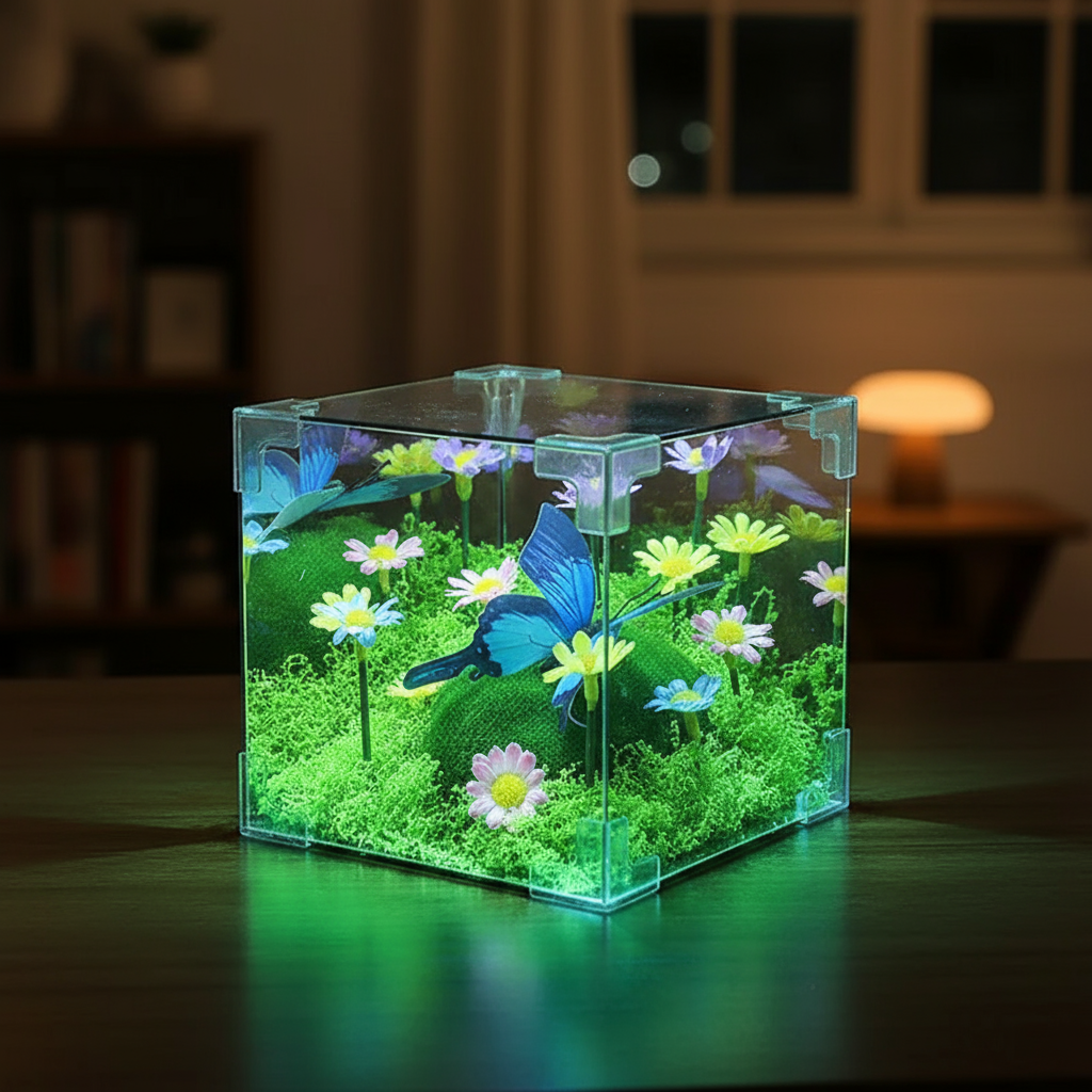 LED Sommerfuglhage Terning Nattlys Dekor | Skanto