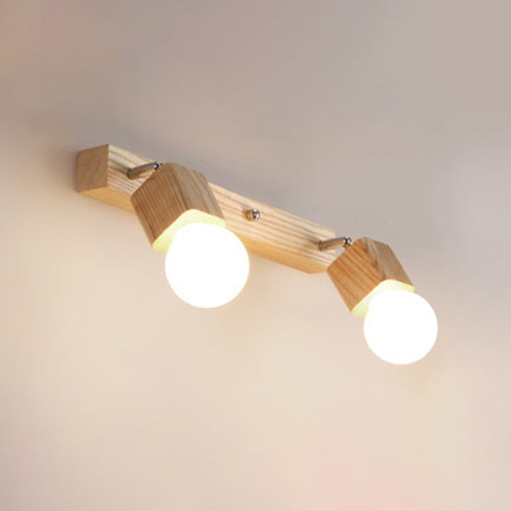 Skanto | Moderne Tre Sminkespeil Lys Justerbar Veggarm Bad Sminke Vegglamper