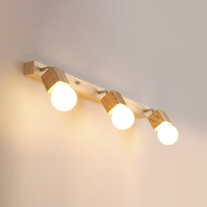 Skanto | Moderne Tre Sminkespeil Lys Justerbar Veggarm Bad Sminke Vegglamper