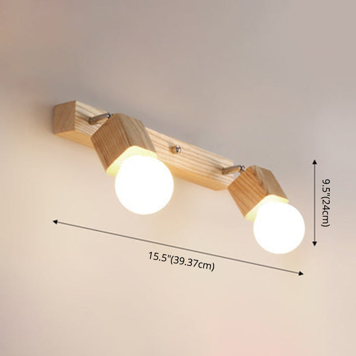 Skanto | Moderne Tre Sminkespeil Lys Justerbar Veggarm Bad Sminke Vegglamper