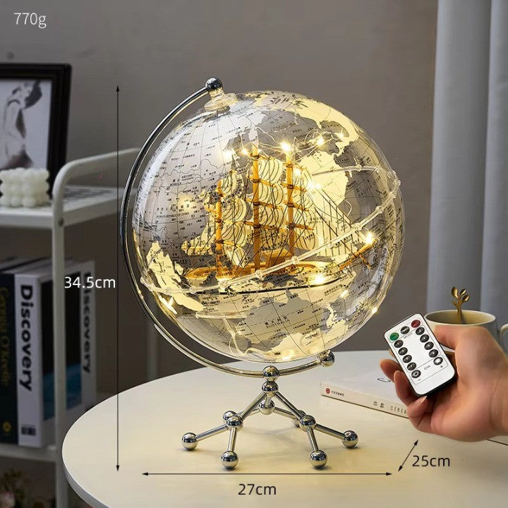 Golden Sail Verdenskart Dekor LED Lys | Skanto