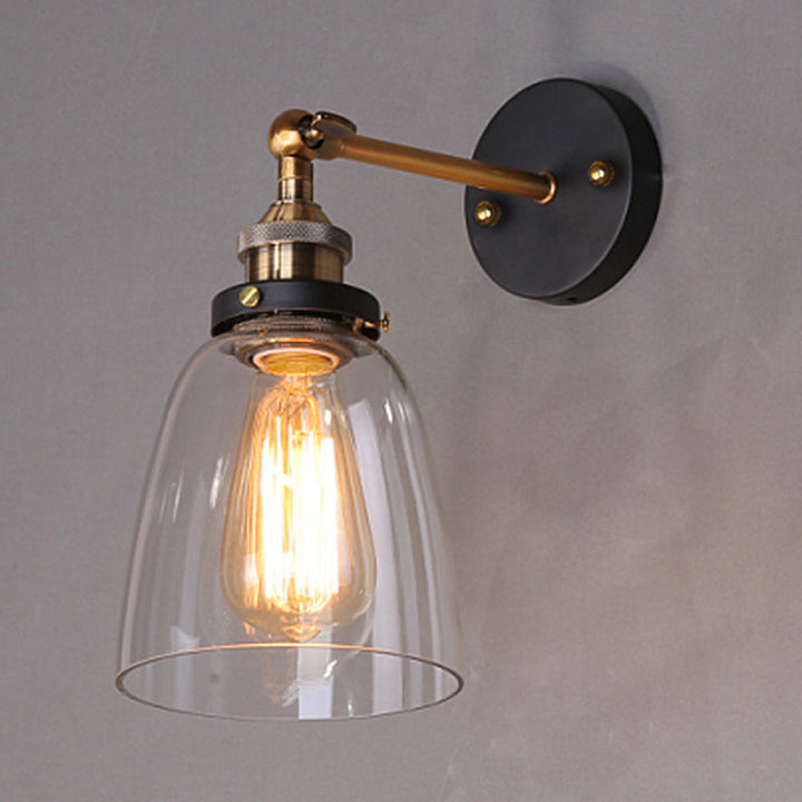 Oval Vanity Vegglamper Retro Industriell Stil Glass Enkelt Vanity Lys | Skanto