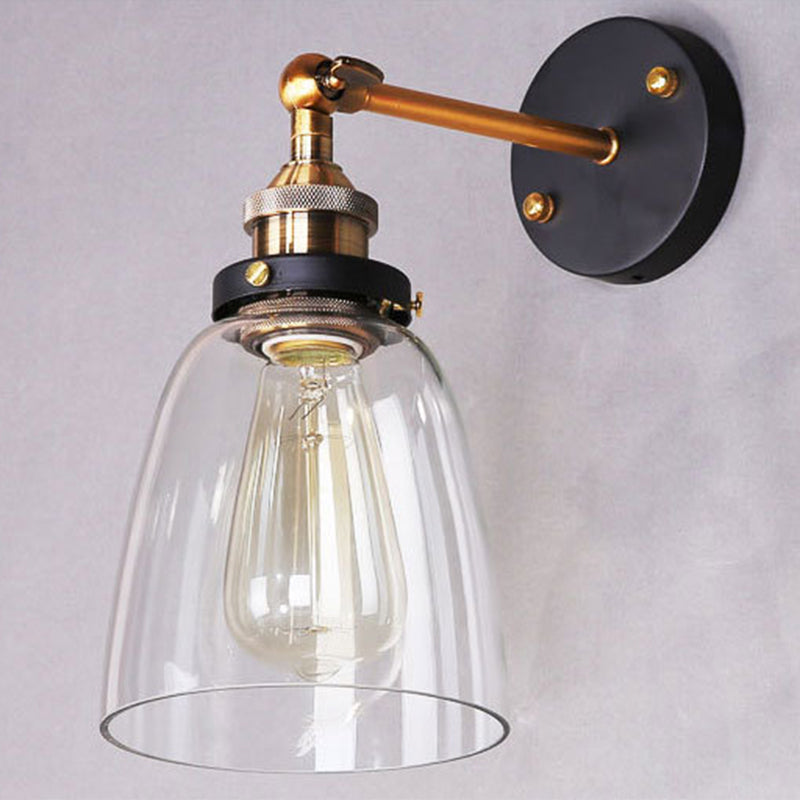 Oval Vanity Vegglamper Retro Industriell Stil Glass Enkelt Vanity Lys | Skanto