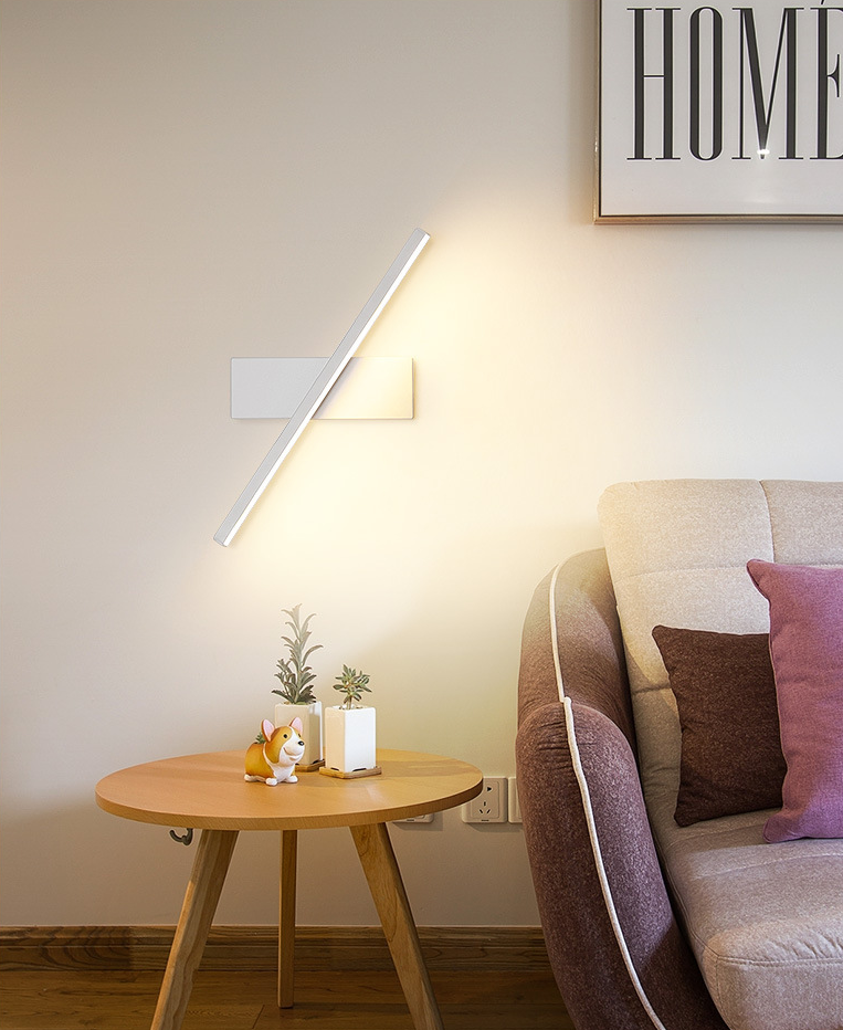 Regulær moderne vegglampe LED metall nattbordlamper med roterbart hode | Skanto