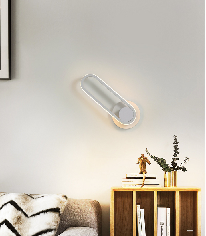 Regulær moderne vegglampe LED metall nattbordlamper med roterbart hode | Skanto