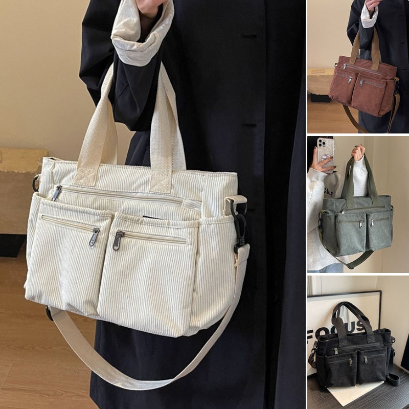 Skanto | Ensfarget Cordfløyels Tote Bag